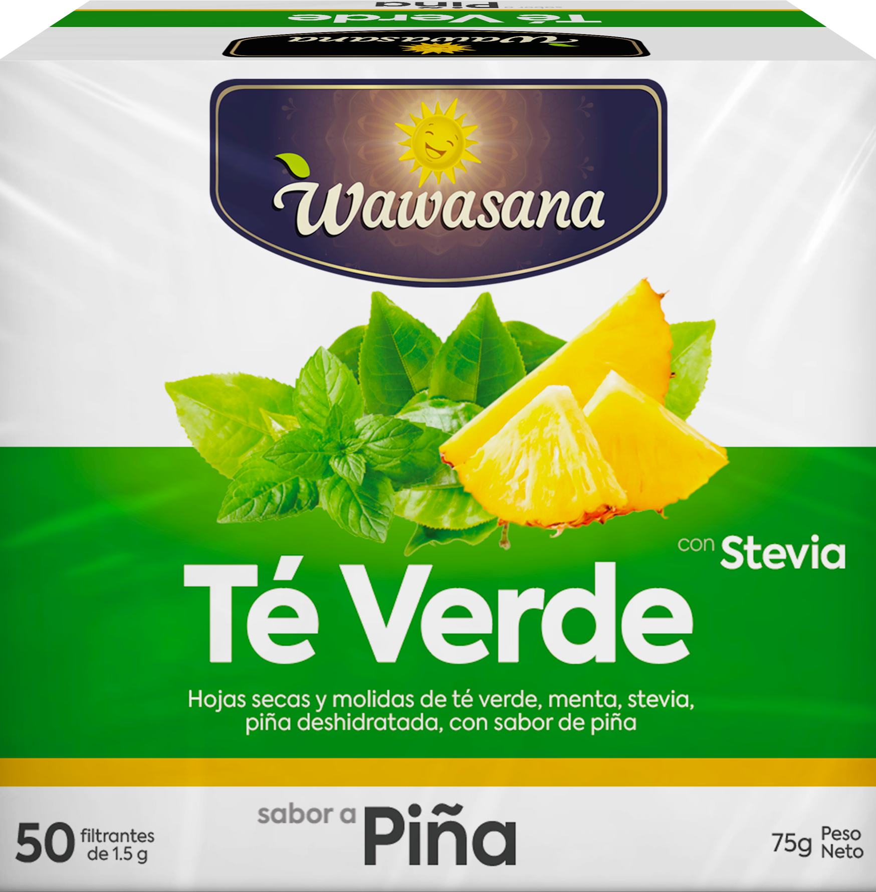 Wawasana Té Verde Piña 50 Filtrantes