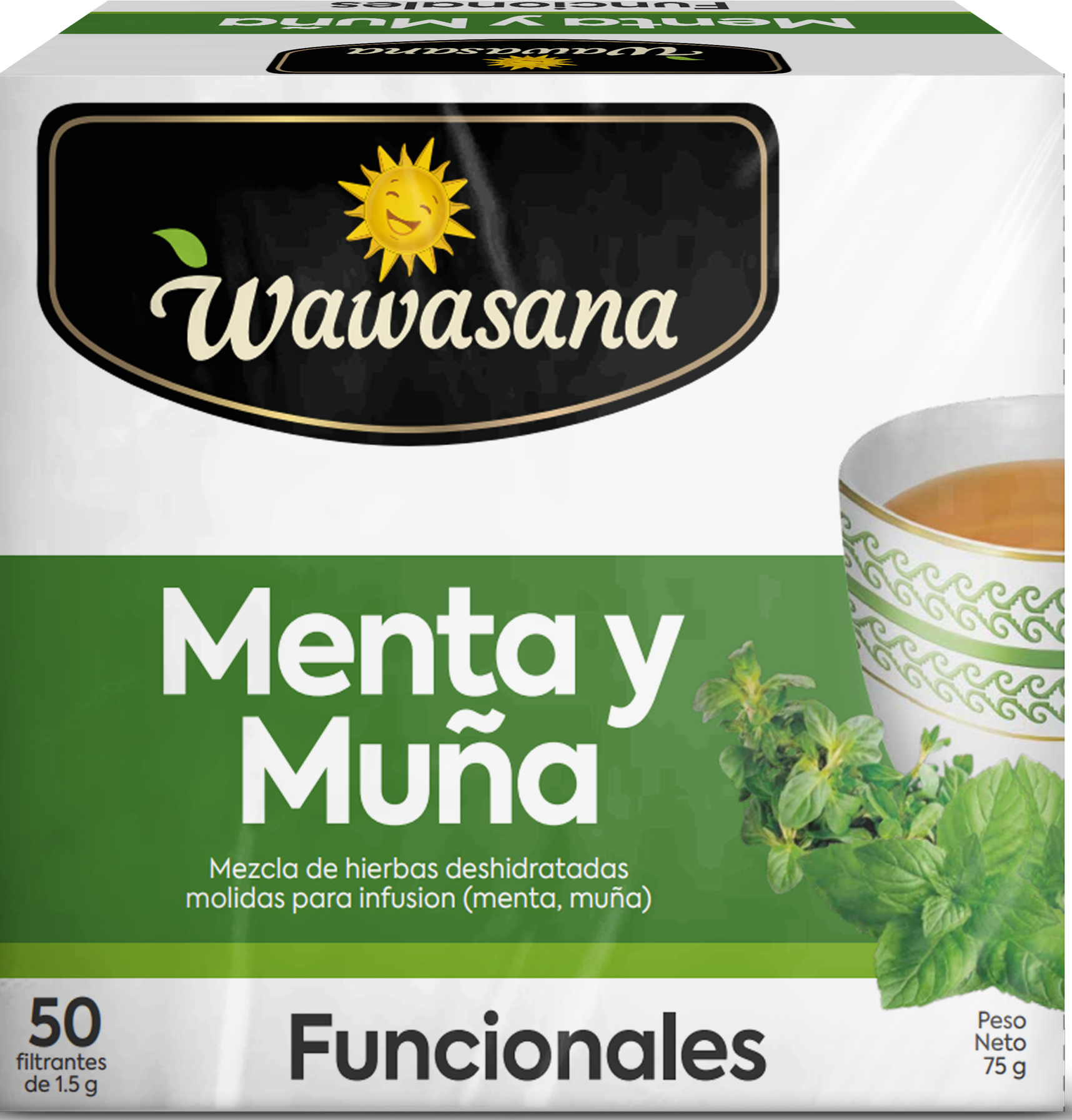 Wawasana Menta & Muña 50 Filtrantes