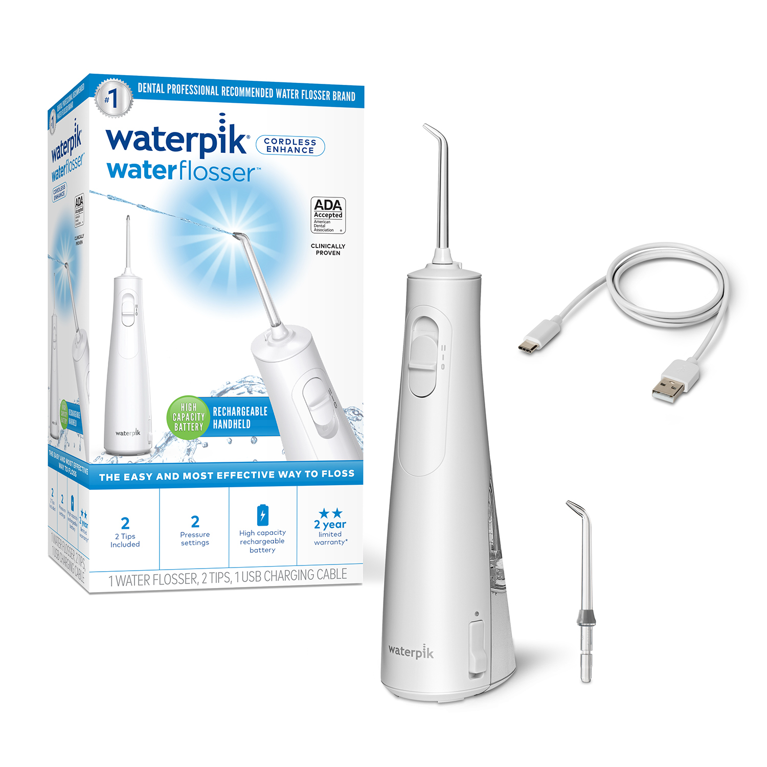 Waterpik Wp-21eu White Cordless Enhance 1x2