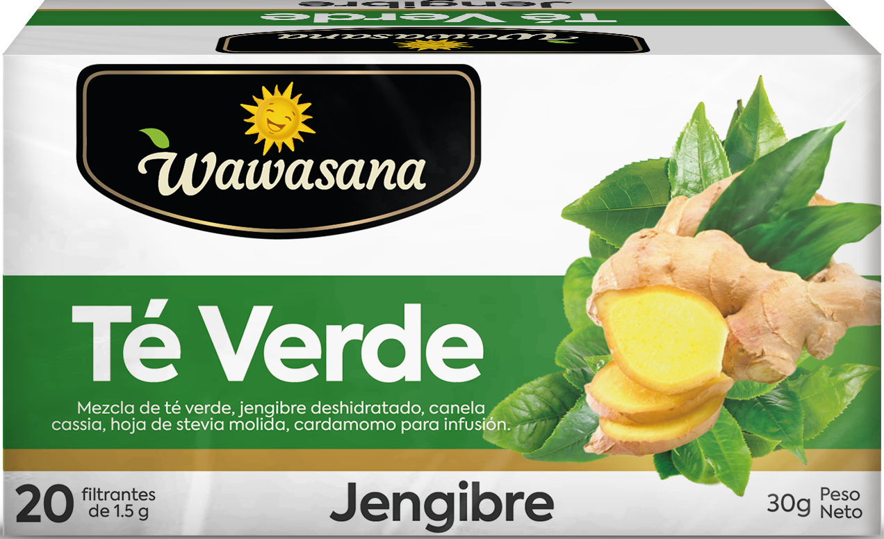 Wawasana Té Verde Jengibre 20 Filtrantes