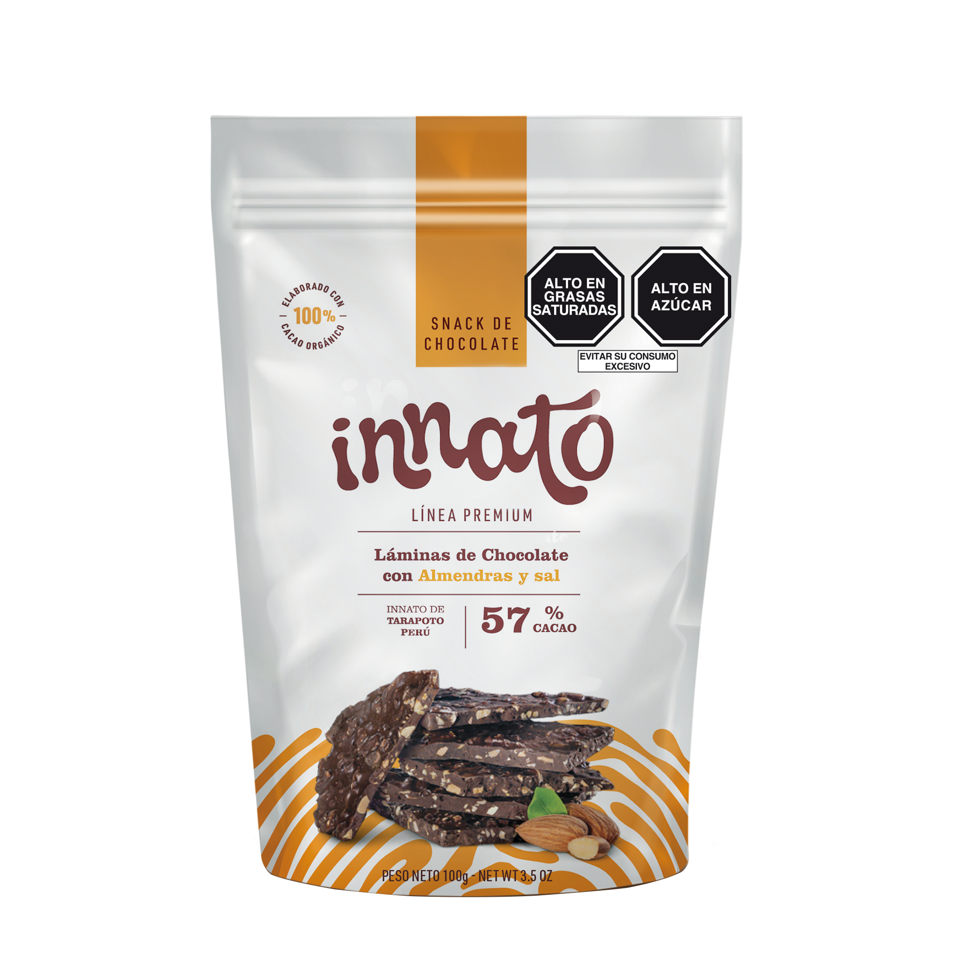 Innato Chocolate Laminas Almendras Y Sal